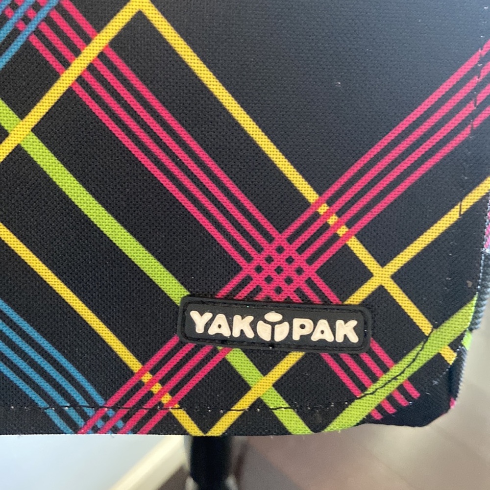 Vintage 1990s YAK PAK Canvas Colorful Adjustable Crossbody Bag 💚💙🩷💛 - Picture 6 of 10